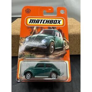 Matchbox 1962 Volkswagen Beetle VW Green 93/100 MBX Road Trip 2022 New 1/64 Car